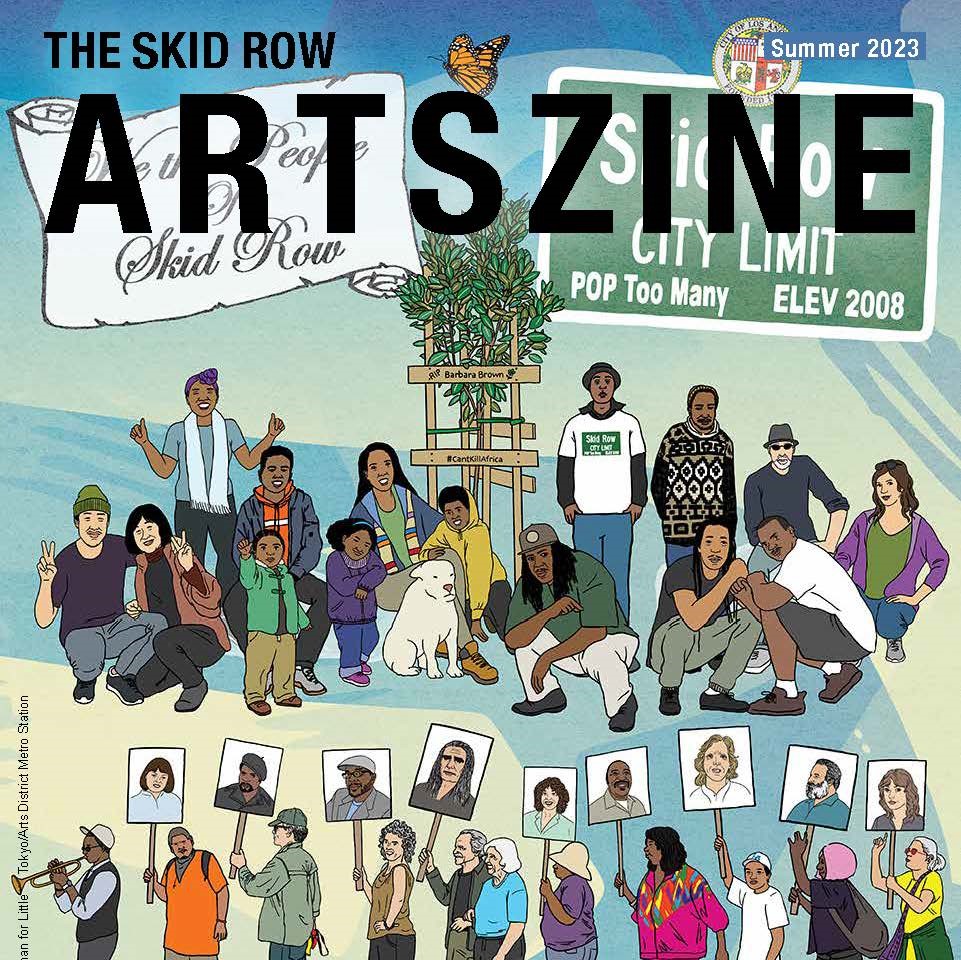 Photo of the Skid Row Arts Zine Cover Page 